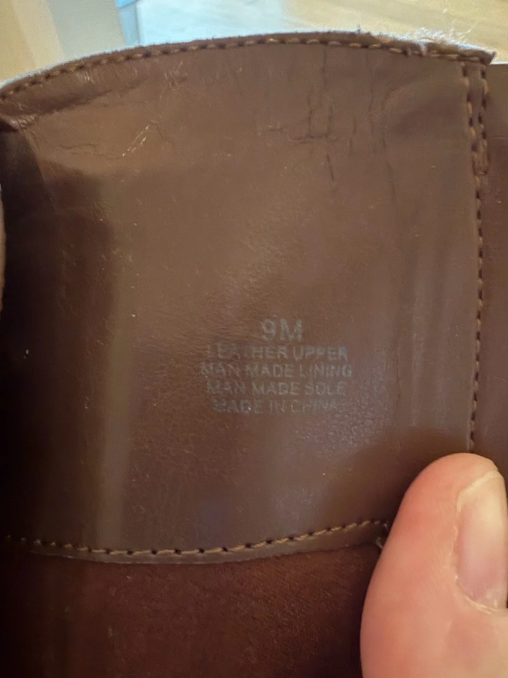 Brown Leather Knee-High Riding Boots